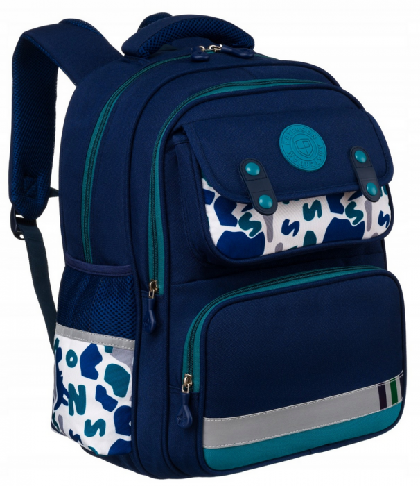 Rucsac de școală bleumarin cu spațiu pentru laptop - Peterson PTR-PTN PS2-6067 BLUE-GR [1]