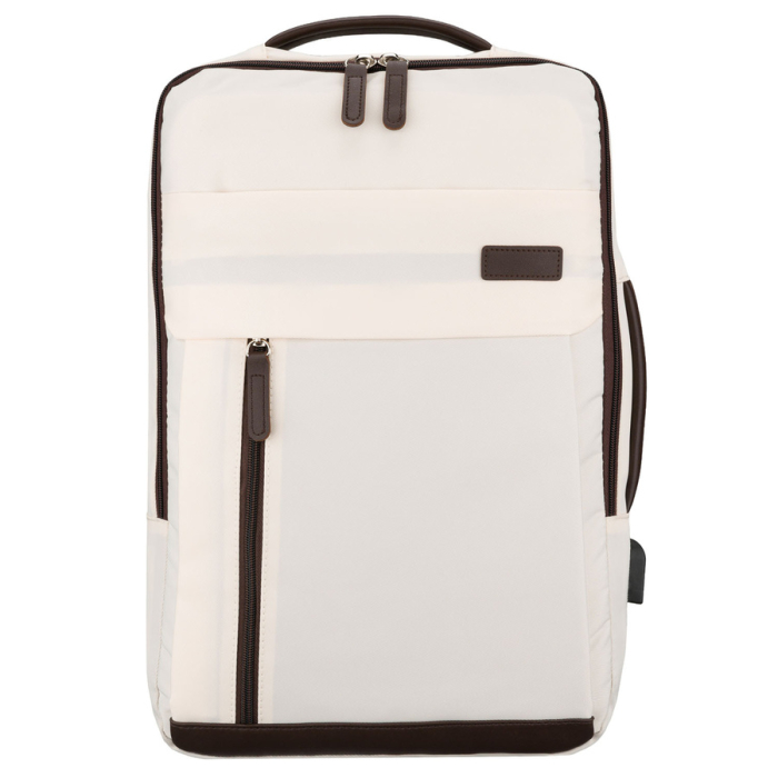 Rucsac de călătorie bej din poliester cu buzunar pentru laptop - Peterson [5]