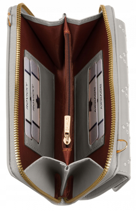 Poșetă-portofel elegant cu curea lungă - 4U Cavaldi PTR-M-13-7997 GR [6]