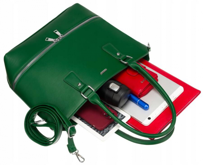 Geanta shopper de dama eleganta din piele ecologica cu curea detasabila - Rovicky PTR-R-072-04-0386 GRE [6]
