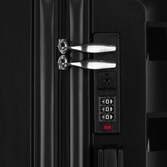 Valiză de cabină din polipropilenă neagră cu mâner telescopic extensibil și roți pivotante - Peterson PTR-PTN HPP-01-W-S-1761 [9]