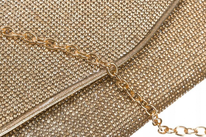 Geantă clutch de damă elegantă cu zirconi - Peterson PTR-PTN XS102-8726 GOLD [5]