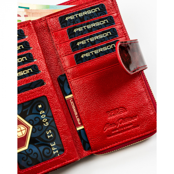 Portofel dama din piele naturala Peterson PTR-PTN PS116-FDS RED [8]