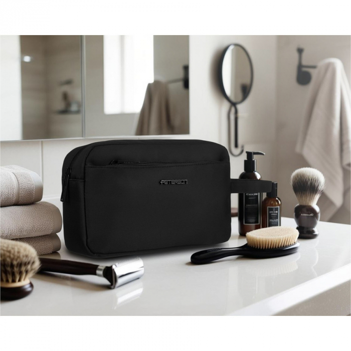 Geantă pentru cosmetice de călătorie din poliester neagră pentru bărbați - Peterson PTR-PTN KOS-YG-01 BLACK [2]