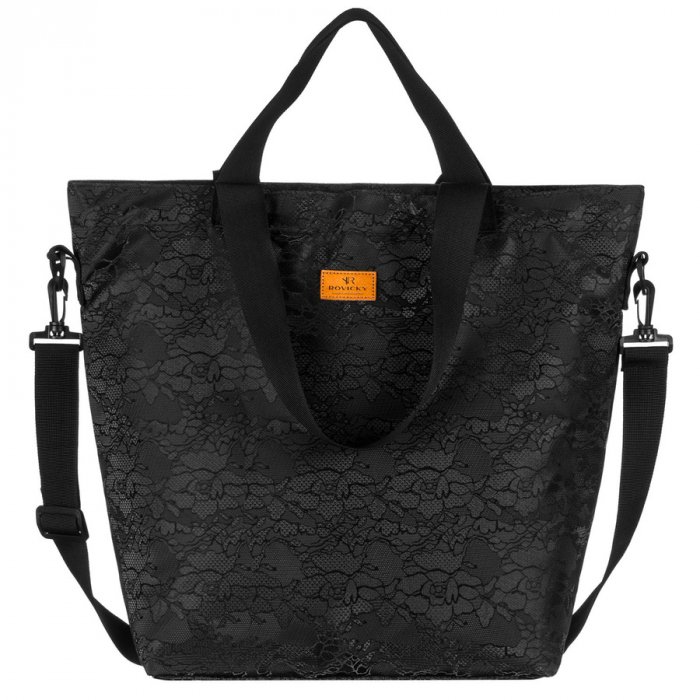 Geantă mare de damă, neagră, cu mânere și curea reglabilă - Rovicky PTR-R-TZ15605-2448 BLACK [2]