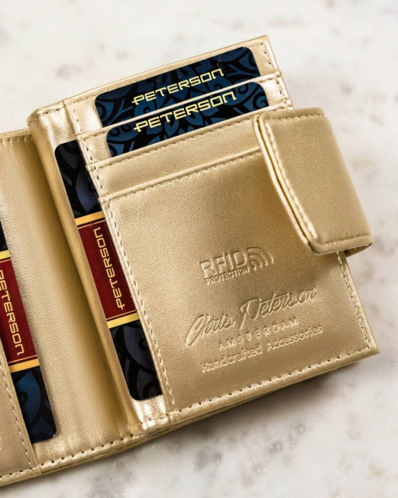 Portofel dama din piele Peterson PTR-PTN 42329-F8 GOLD [8]