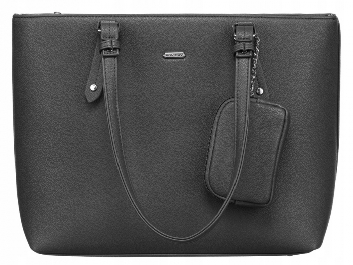 Geantă shopper damă din piele ecologică cu o posetă suplimentară - Rovicky PTR-R-072-01-0294 GRA [2]
