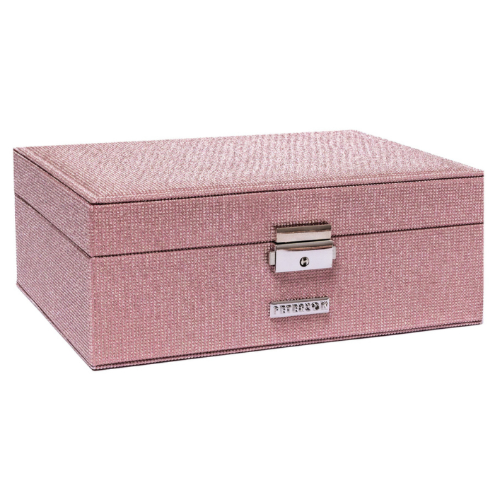 Cutie de bijuterii roz cu cheie și închidere cu zăvor - Peterson PTR-PTN SZK-11-5950 ROSE [4]