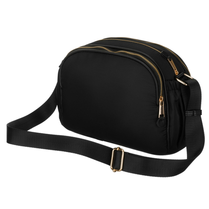Geantă de damă din nylon, neagră, cu un singur compartiment și șase buzunare - Peterson PTR-PTN JN-15-0337 BLACK [9]