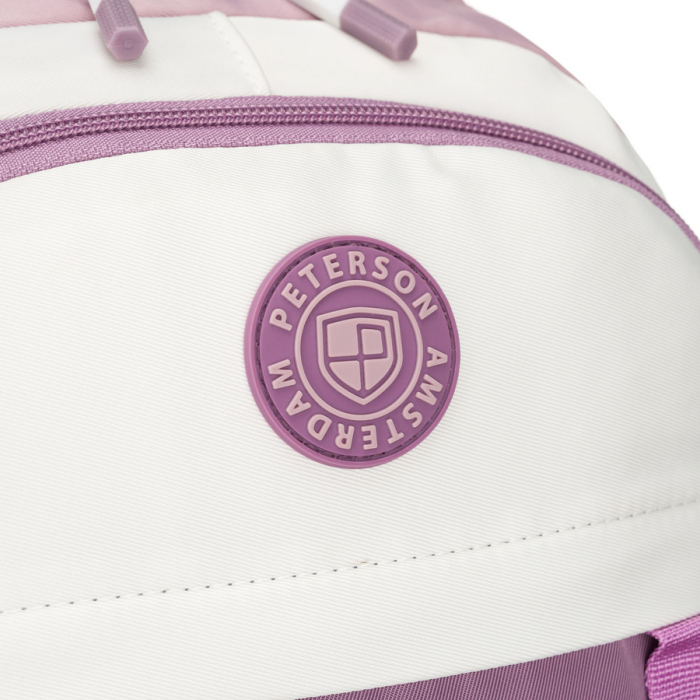 Ghiozdan școlar din poliester, alb și violet, cu bretele reglabile - Peterson PTR-PTN 8603-1303 PURPLE [9]