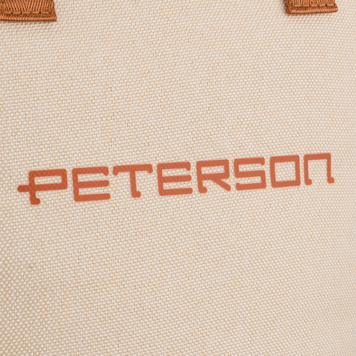 Geantă cosmetică din material sintetic bej și maro cu închidere cu fermoar - Peterson PTR-PTN KOS-DA-15-3477 B [4]