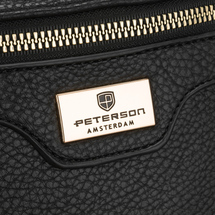 Geantă de damă din piele ecologică de culoare neagră - Peterson PTR-PTN MIS-17-5409-BLAC [5]
