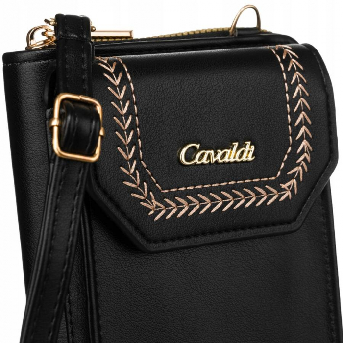 Poșetă-portofel 2 în 1 cu o curea lungă, detașabilă - 4U Cavaldi PTR-M-15-9020 BL [5]