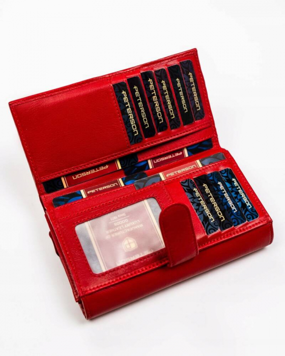 Portofel dama din piele naturala Peterson PTR-PTN KA-25-9542 RED/B [5]
