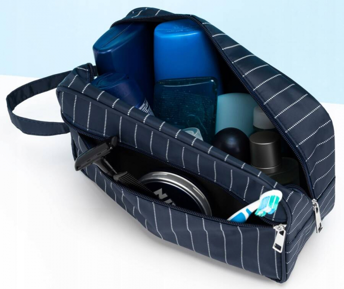 Geantă cosmetică de călătorie din material sintetic de culoare bleumarin - Rovicky PTR-KOS-15-7636 NAV [5]