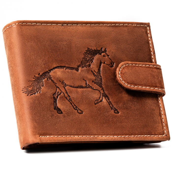 Portofel din piele naturala pentru barbati PTR-N992L-CHM-HORSE-BL C [1]