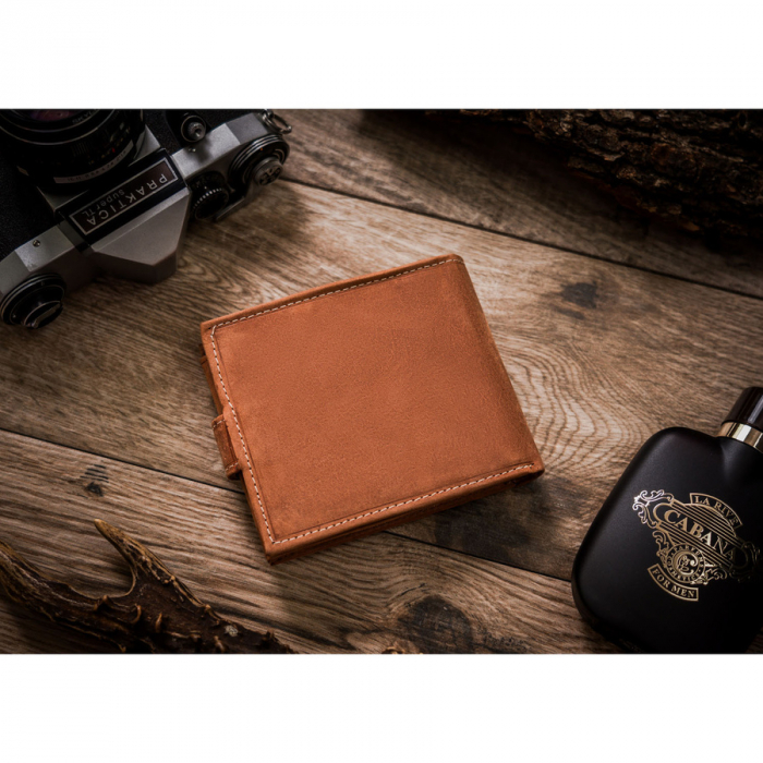 Portofel din piele naturala pentru barbati PTR-N992L-CHM-HORSE-BL C [4]