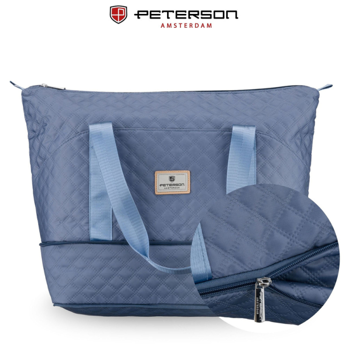 Geantă de antrenament din poliester albastru, echipată cu suport pentru valiză - Peterson PTR-PTN PIK-02-8618 L.BL [5]