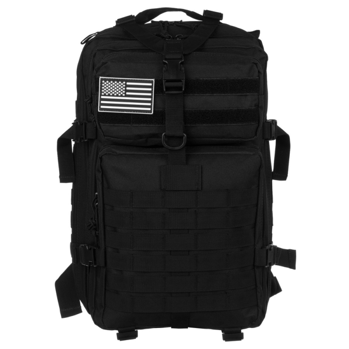 Rucsac militar tactic mare, fabricat din nailon negru - Peterson PTR-PTN BL096-8090 BLACK [6]
