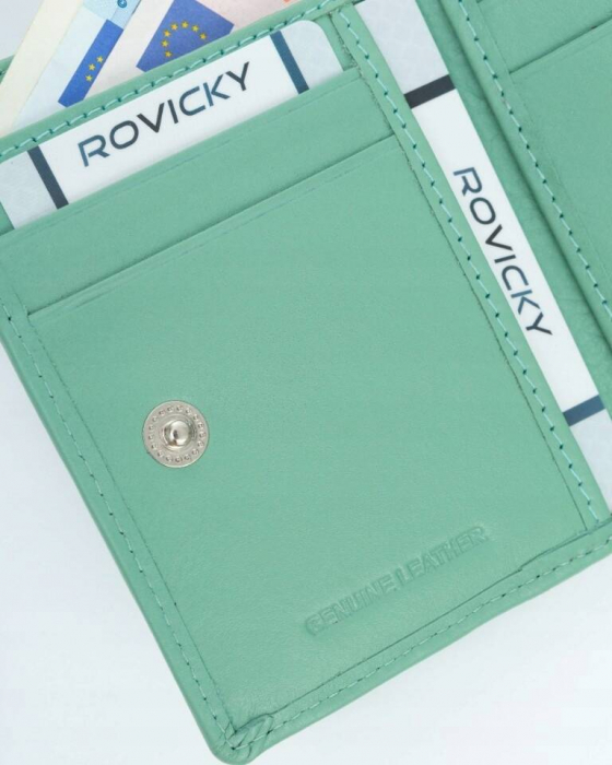 Portofel dama din piele naturala Rovicky PTR-R-23-17-LFN-2930 SEA [7]