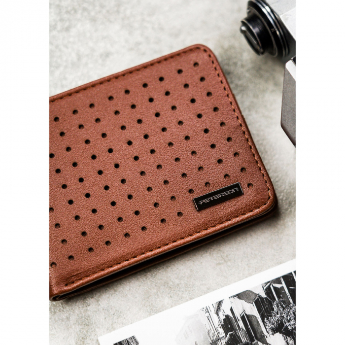Portofel din piele pentru barbati Peterson PTR-PTN EH-03Z D.BROWN [4]