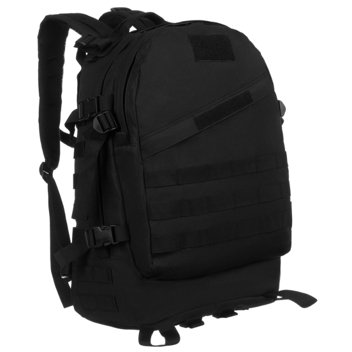 Rucsac militar negru cu bretele reglabile, trei compartimente - Peterson PTR-PTN BL003-8069 BLACK [2]