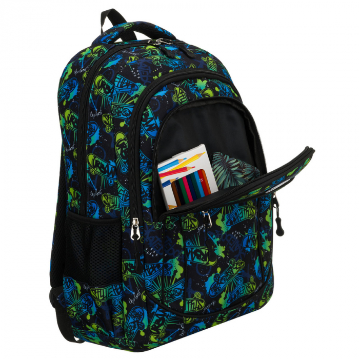 Rucsac școlar din poliester cu model de skateboard - Peterson PTR-PTN BIEDRONKA B25 [6]