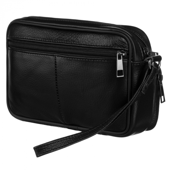 Geanta pentru barbati din piele naturala neagra cu maner confortabil - Rovicky PTR-R-13212-2136 BLACK [3]