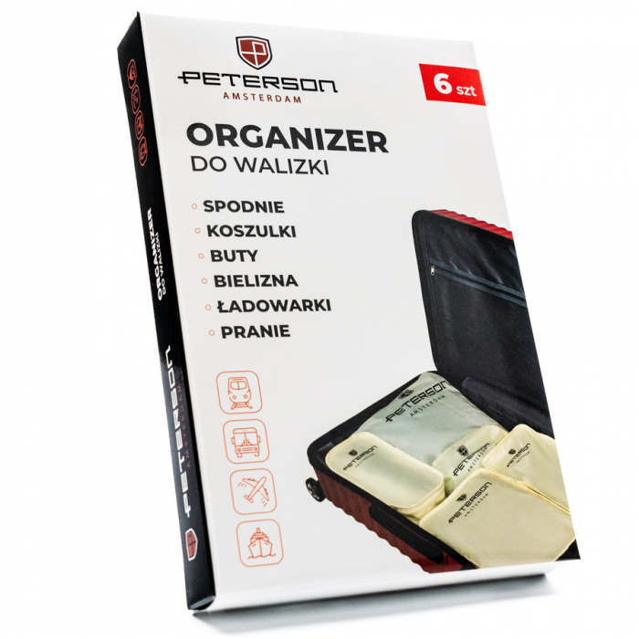 Set de organizatori de călătorie pentru o valiză - Peterson PTR-PTN OP-SET6-9411 KHA [11]