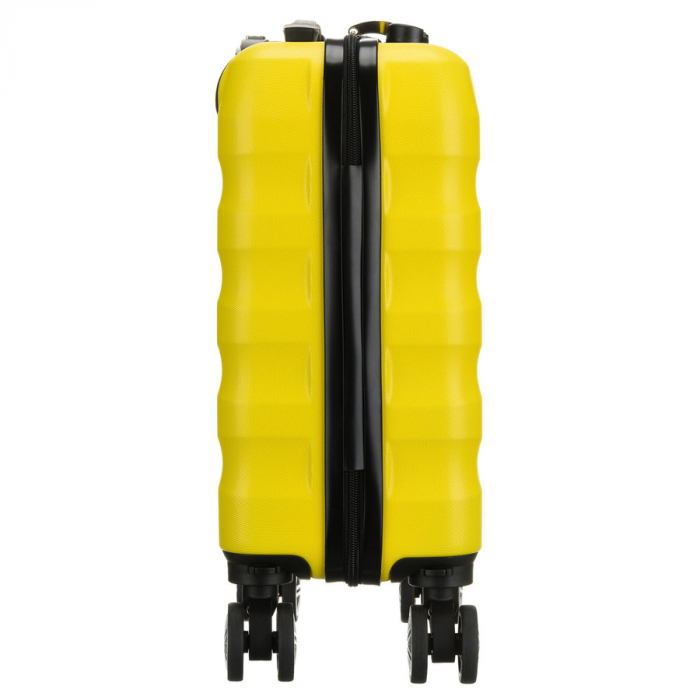 Valiză mică de cabină galbenă cu roți detașabile - Peterson PTR-PTN 5806-W-XS-4428 Y [7]