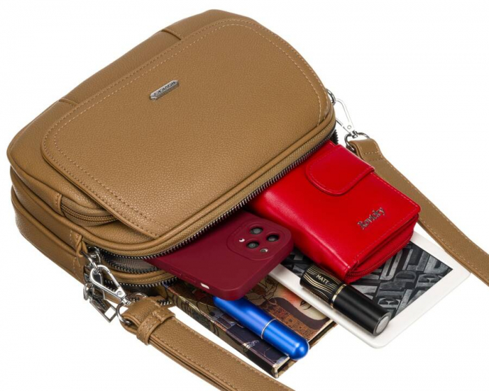 Geanta messenger de dama eleganta din piele ecologica - Rovicky PTR-R-074-02-0553 BEI [8]