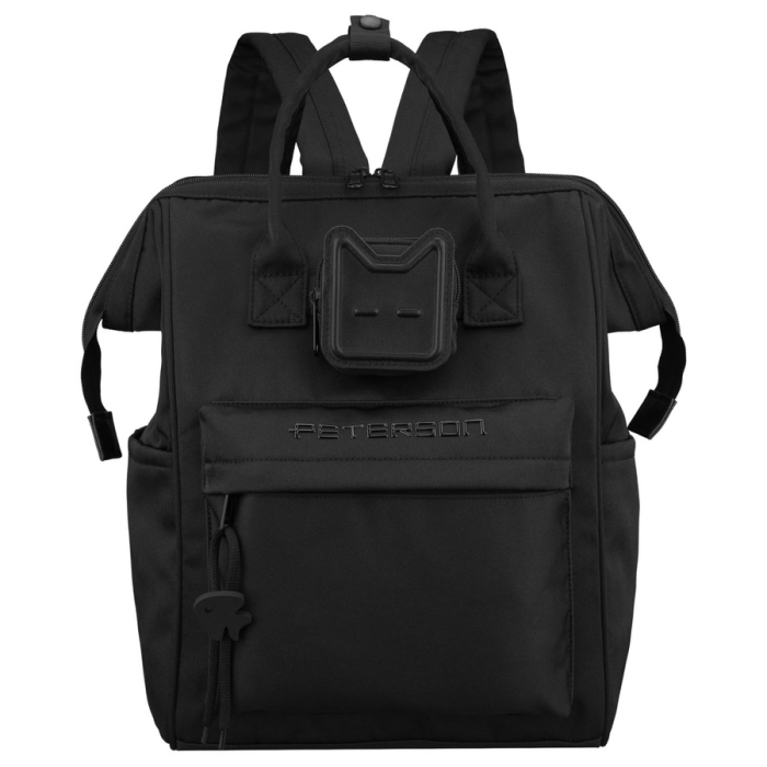 Rucsac de damă cu compartiment pentru laptop, fabricat din poliester negru - Peterson [7]