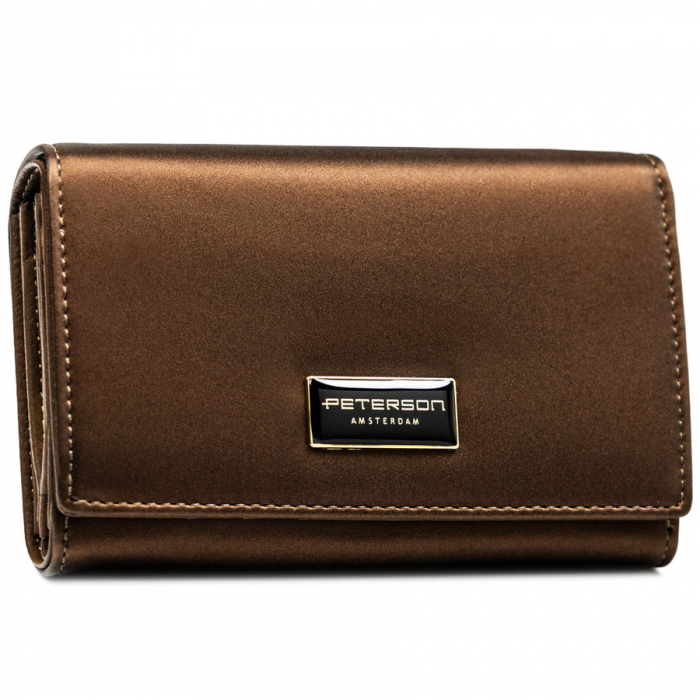 Portofel din piele pentru femei Peterson PTR-PTN PS112-HNL BROWN [2]