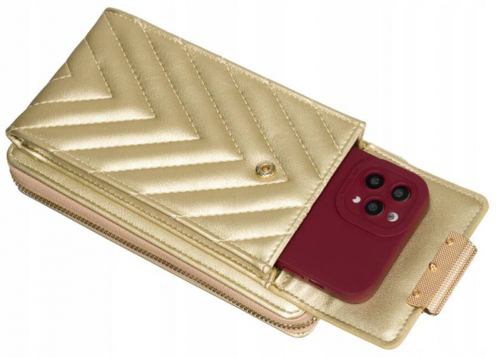Mini geanta-portofel de dama din piele ecologica - 4U Cavaldi PTR-M-10-1224 GOLD [6]
