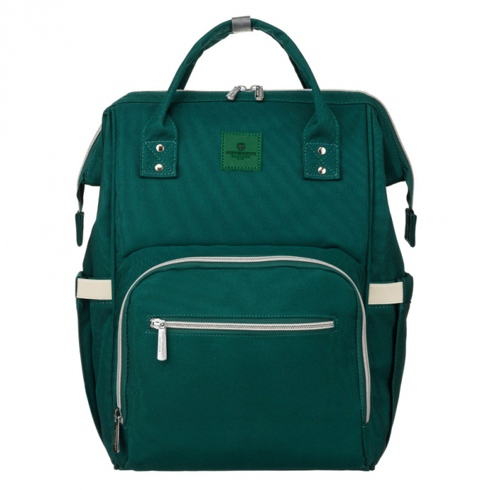 Rucsac multifunctional pentru mamici cu buzunare cu fermoar de culoare verde - Peterson PTR-PTN MB1-5985 GREEN [2]