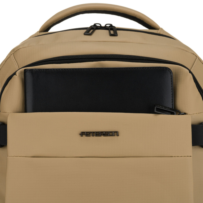 Rucsac de călătorie mare, kaki, cu spațiu pentru laptop, două compartimente - Peterson PTR-PTN HY242-7055 KHAKI [15]
