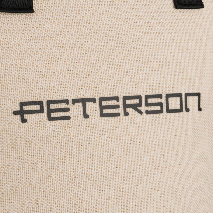 Geantă cosmetică din material sintetic bej și negru, cu mânere și închidere cu fermoar - Peterson PTR-PTN KOS-DA-15-3460 B [4]