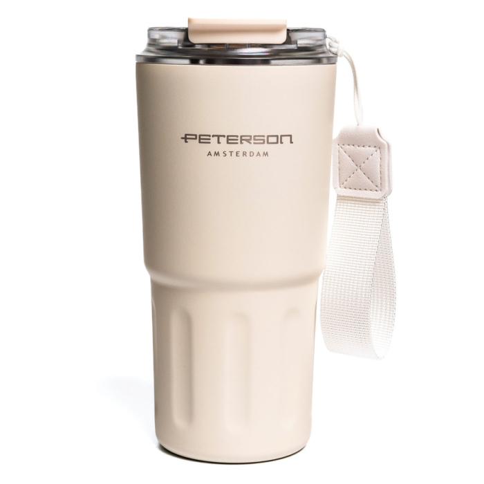 Cană termică bej din oțel inoxidabil - Peterson PTR-PTN KT-01-600 BEIGE [1]