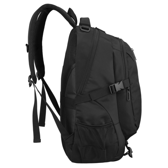 Rucsac spațios din poliester negru, cu compartiment pentru laptop și retractor - Peterson [2]