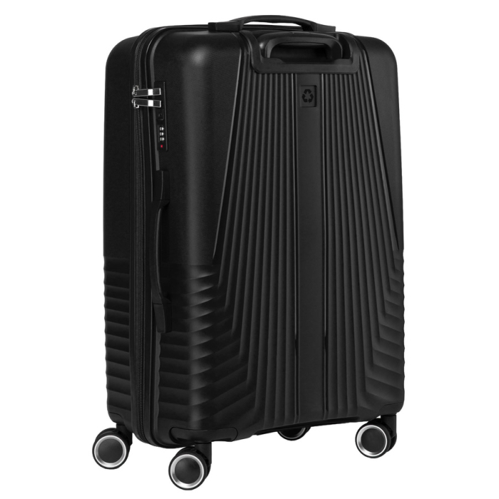 Valiză medie de călătorie neagră cu mâner telescopic și roți pivotante - Peterson PTR-PTN PP-09-W-M-1532 B [2]