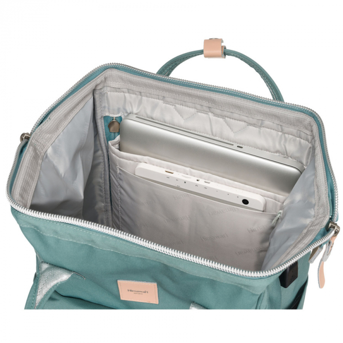 Rucsac spațios pentru laptop, verde mentă, cu port USB - Himawari PTR-1881-08(1) [11]