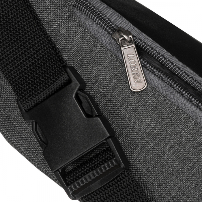 Borseta neagră de oraș cu fermoar solid PTR-WB05I-6996 BLACK [5]