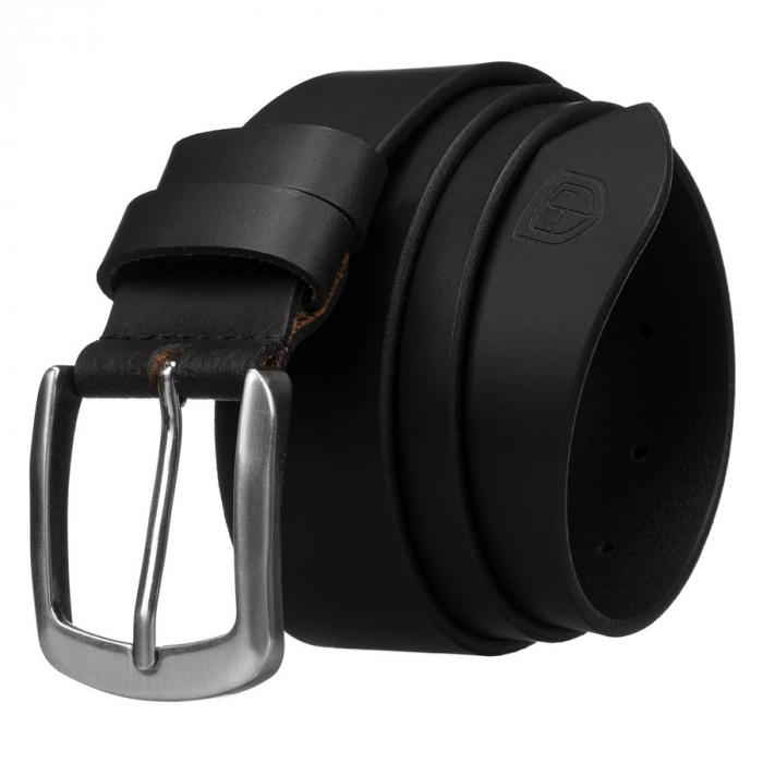 Curea elegantă, neagră, pentru bărbați, din piele naturală - Peterson PTR-PTN LTP-SMO-85 BLACK [2]