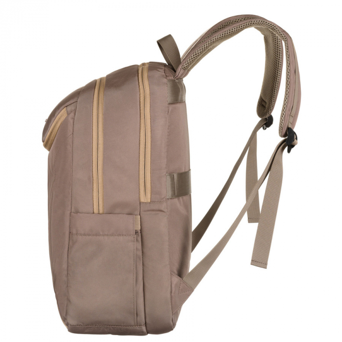 Rucsac încăpător și sport, confecționat din nailon bej, suspendat pe bretele reglabile - Peterson PTR-PTN 24400-6928 BEIGE [5]