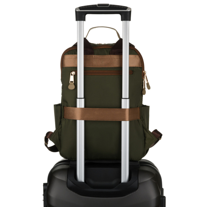 Rucsac verde de damă cu bretele reglabile și închidere cu fermoar - Peterson PTR-PTN JN-09-0078 GREEN [12]