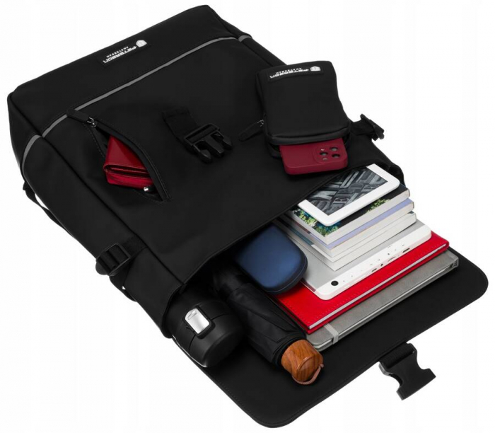 Rucsac solid de oraș din material sintetic cu husă inclusă - Peterson PTR-PTN EB97-6519 BL [9]
