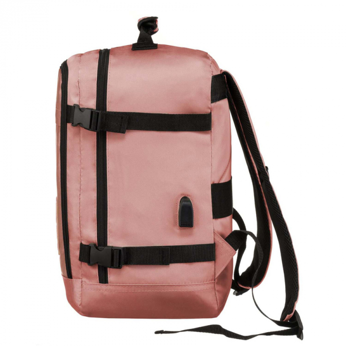 Rucsac spațios, pentru cabină de călătorie, cu port USB în culoarea roz - Peterson PTR-PTN APP-6653 PINK [4]