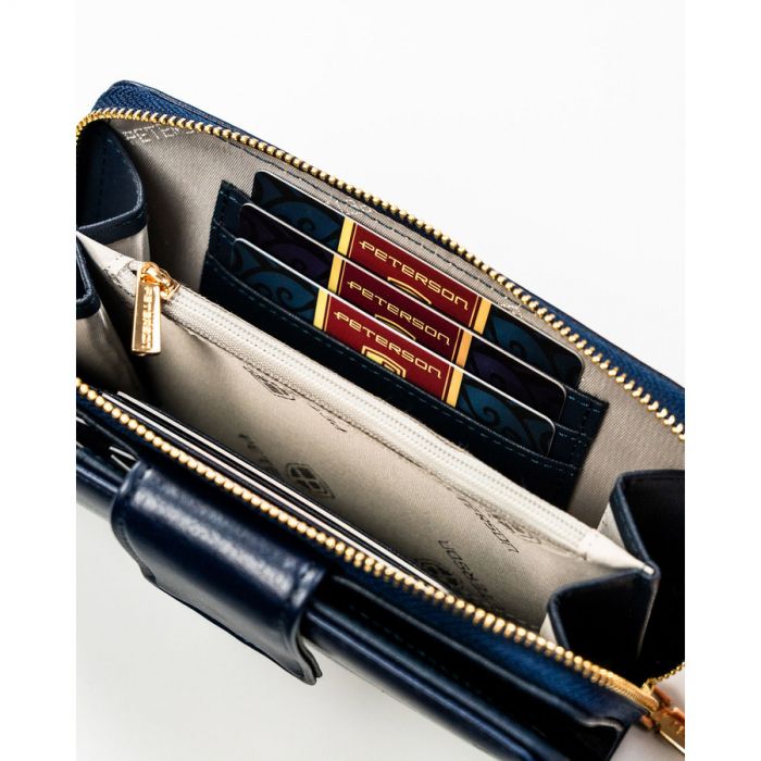 Portofel dama din piele Peterson PTR-PTN 008-HF-1497 NAVY [9]