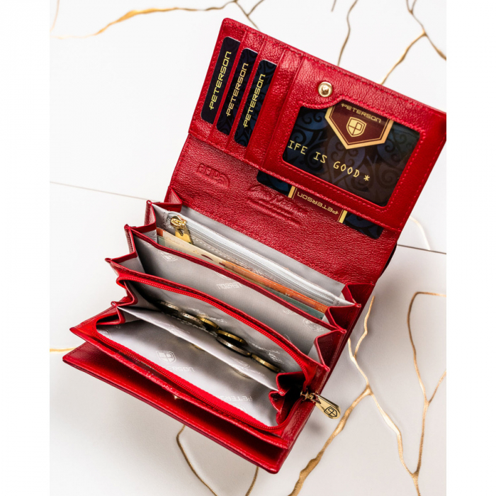 Portofel dama din piele Peterson PTR-PTN PS112-HNL RED [9]