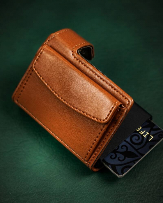 Portcard barbati din piele naturala Peterson PTR-PTN 122611906 KONIAK [7]
